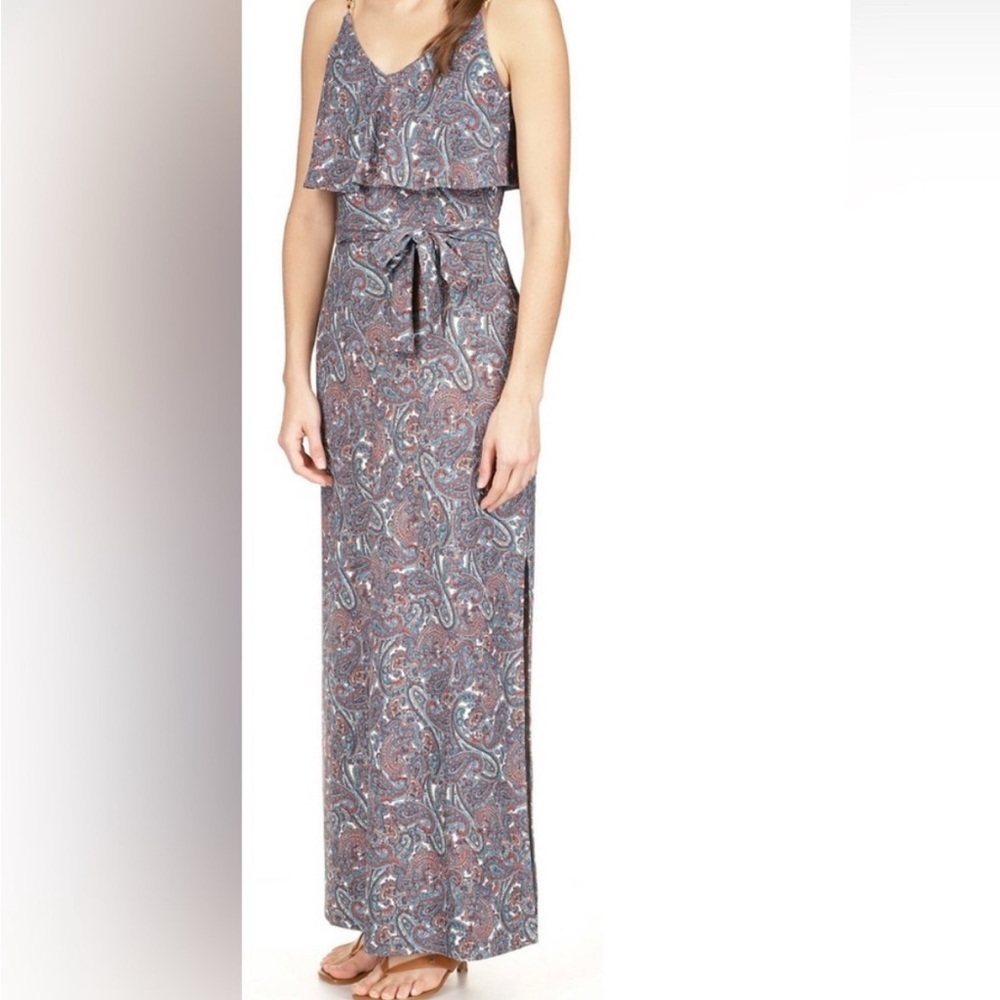 Michael Kors Chain Strap Paisley Maxi Dress S
